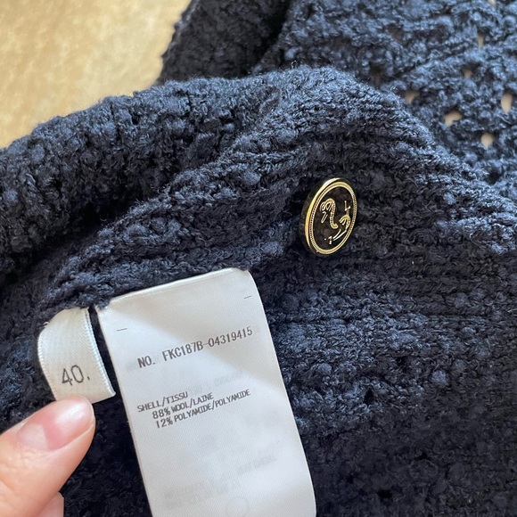 Thom Browne women’s vneck wool blend cardigan - Picture 4 of 10